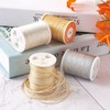 Elecrelive 4 Rolls 1mm Metallic Twine String Gold Silver Braided