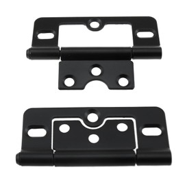 MTQY 2PCS 3 Inch Non Mortise Butt Hinge Black Butterfly Door Hinge Non Pin Hinge Iron Furniture Hinge Door and Window Hardware Accessory