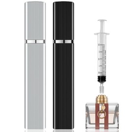 Judgaui Portable Mini Refillable Perfume Atomizer Bottle, Travel Size Refillable Perfume Refill Bottle, Perfume Atomizer Refillables, Cologne Sprayer, Scent Pump Case 2 Pcs Pack of 8 ml