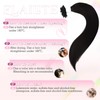 Elailite Real Hair Extensions Bondings Natural Black 25 Strands 25