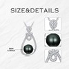 Women's Tahitian Black Pearl Necklace 9-10mm Quality Selected Tahitian Black