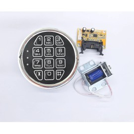 MOUNT Gun Safe Replacement Lock Chrome Digital Keypad Lock Electronic Solenoid Lock