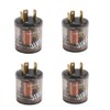 4 pcs 12V 3 Pin Electronic LED Flasher Relay Round