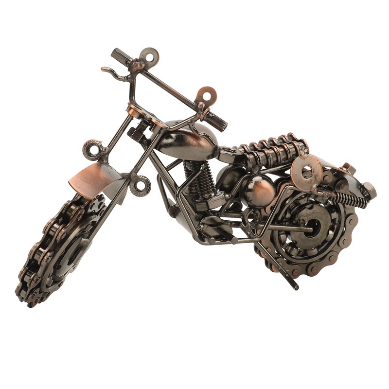 Motorcycle Toy Model Metallic Antique Texture Sturdy Smoothing Durable Metal