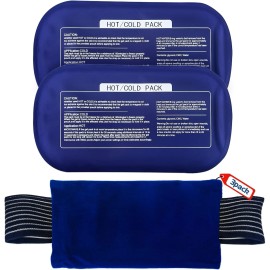 YONSEN 3 Pack Reusable Hot and Cold Ice Packs for Injuries, Knee 3 - Middle