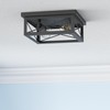 Kondras 2-Light Industrial Square Flush Mount Ceiling Light, Farmhouse Ceiling