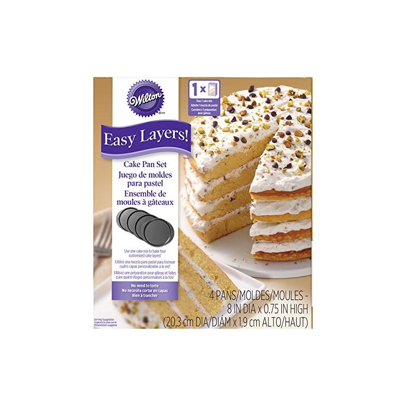 Wilton Bakvormen Easy Layers Round 20 cm Set of 4