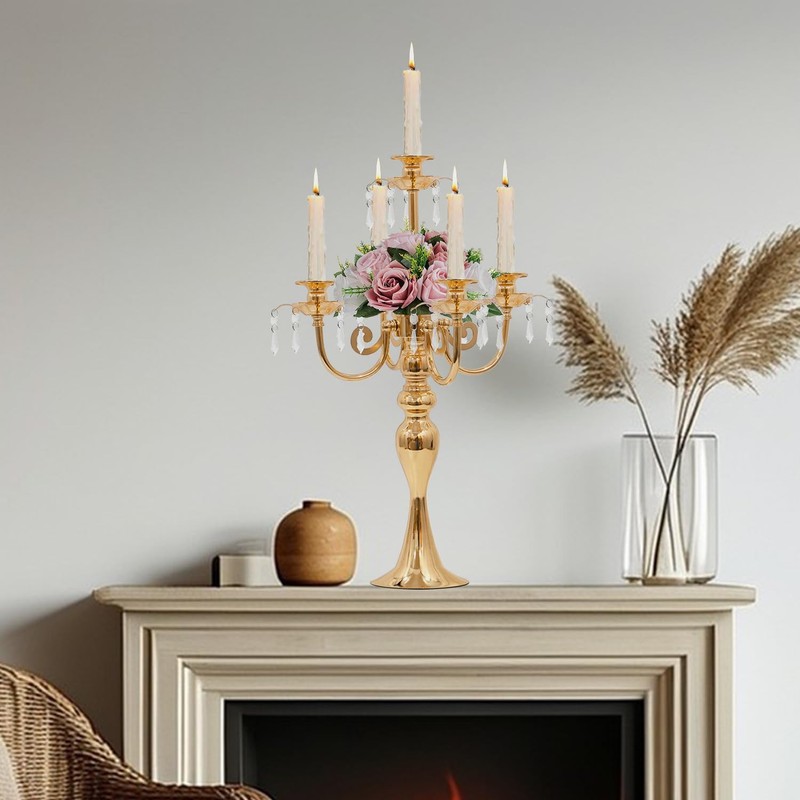 Candelabras Centerpieces for Tables, 20" Tall Candlestick Holder for Taper