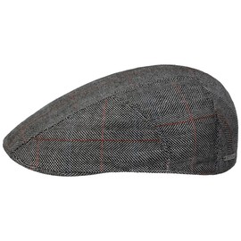 Stetson Light Silk Ivy Flat Cap - Fashionable Cap - Peaked Cap Made of 100% Silk - Made in the EU - Spring/Summer - Men's - Cap with UV Protection 40, charcoal