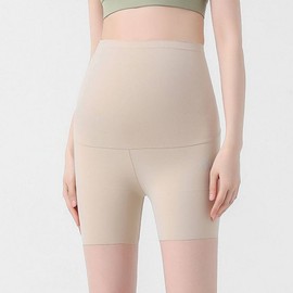 HL] Plus Size Seamless Maternity 3/4 Yoga Leggings Yoga Leggings Light Beige/L
