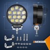 Nilight LED Pods 2Pcs 4.5Inch 42W 4200LM Round Flood Light