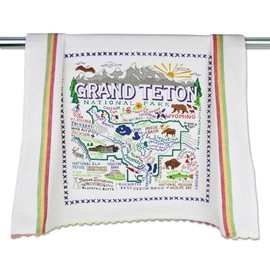 Catstudio Grand Teton Dish Towel, U.S. City Souvenir Kitchen and Hand Towel, Perfect Tea Towels for Grand Teton Lovers, Travel Souvenir, Housewarming Gifts, Couple Gifts