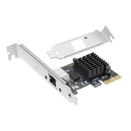 Buacoz Single Port 2.5gb Gigabit Network Card with Realtek RTL8125BG RJ45 Port LAN NIC Card, PCI Express 2500Mbps Ethernet Server Adapter PCIe 2.0 x1 Support Windows Server/Linu