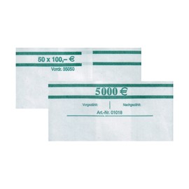 Euro Banknotes | 10 x Sleeves 50 x 100 Euro (= 5000 €) | For Old 100 € Notes of the 1st Series | Bundle Money Collect Collect Sort Storage Shipping Within 24 Hours