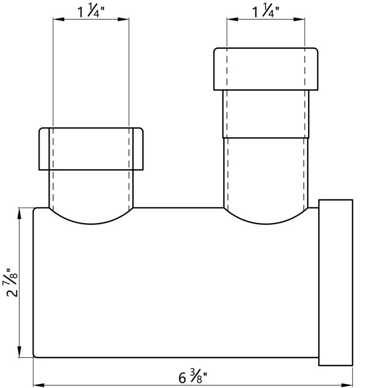 Dir Salon Furniture Salon Universal Hair Trap P-Trap Shampoo Unit