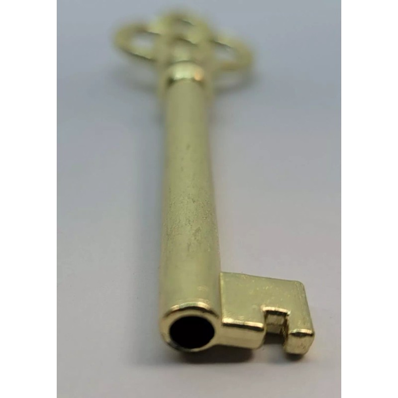 Furniture Knowledge Polished BRASS KEY skeleton vintage retro door drawer