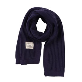 Peecabe Winter Little Kids Scarf Soft Warm Girls Knitted Scarf Toddler Boy Cold Weather Elastic Neck Warmer (Navy)