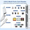 5-in-3 Memory Card Reader, USB OTG Adapter & SD Card