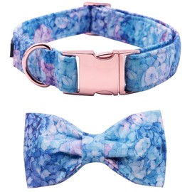 Lionet Paws Cute Dog Collar with Bow Tie, Adjustable Removable Bow Tie Collar for Puppies Small Medium Large Dogs and Cats Girls Boys Gift