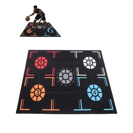 Basketball Training Mat Non Slip Quiet Dribble Surface 26x36 Inch Foldable Footwork Pad for Indoor Outdoor Practice Noise Reduced Design