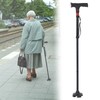 Aluminum Alloy Folding Light Cane Elderly Four‑legged with Lamp Non‑slip