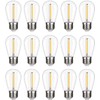 FUTIME 15 Pack S14 LED String Light Bulbs, 1W Shatterproof