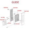 Sliding Pocket Door Lock，Brushed Silver Mortise Lock,Rectangular Recessed Handle Wooden