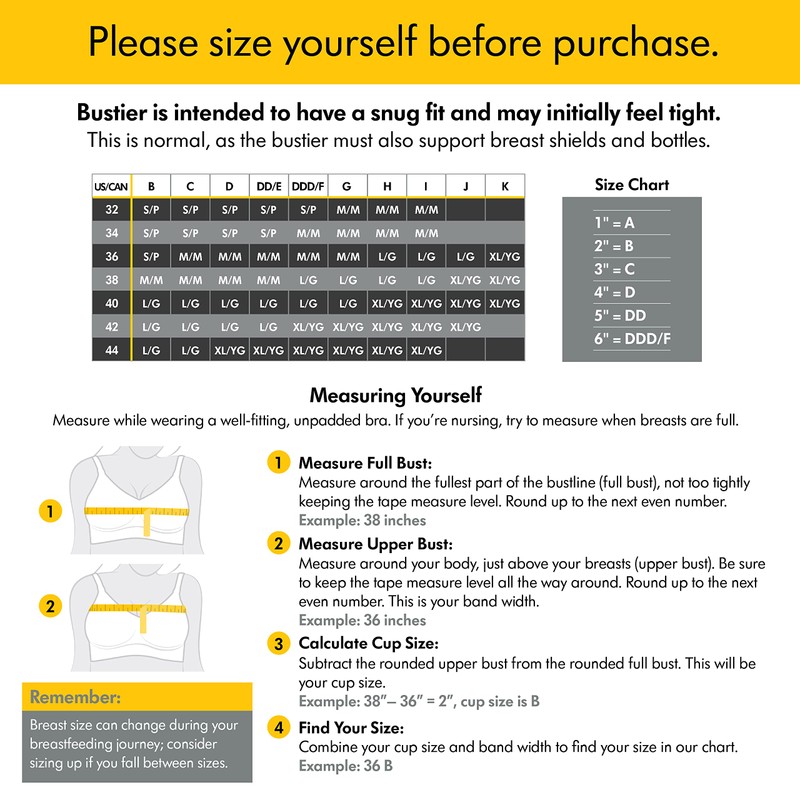 Medela Corpiño de Bombeo Manos Libres para Mujer, Negro, XL