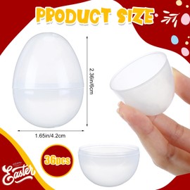 ShinyRelief 36 Pcs Glow in the Dark Easter Eggs 2.4 Inch Plastic Fillable Eggs Bulk,easter Basket Stuffers Gifts Party Favors Decorations Supplies (Red)