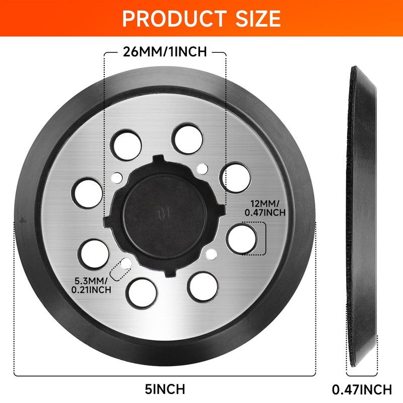 STEBRUAM 2 x 5 Inch 8 Holes 4 Screws Grinder