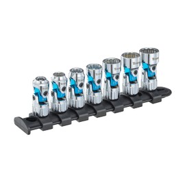 Titan 66840 7-Piece 1/4-Inch Drive Metric Auto Flex Universal Socket Set