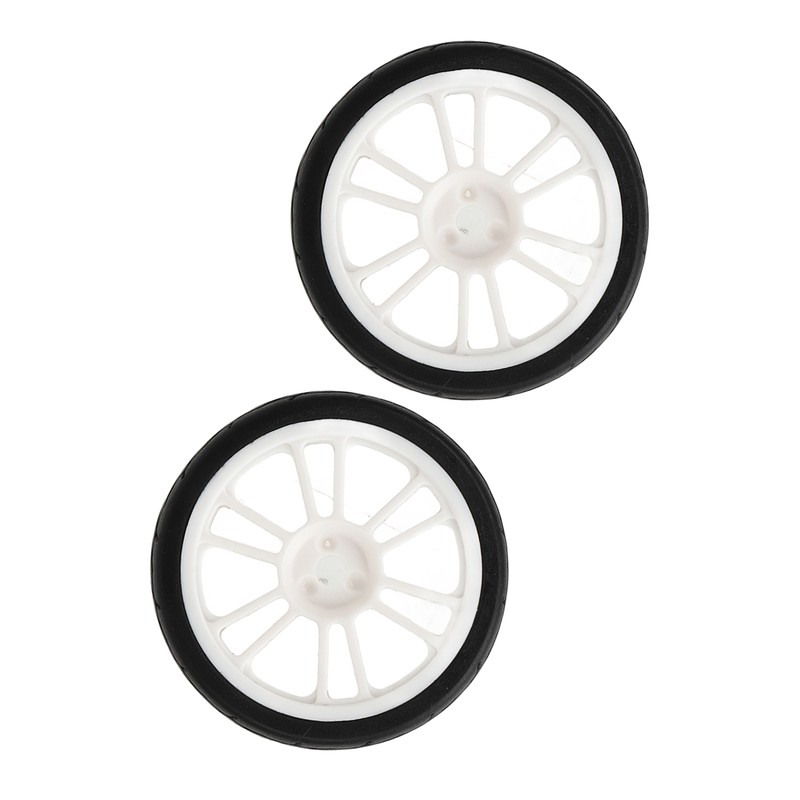 2PCS RC Racing Tire Plastic Wheel Hub and Rubber Tire