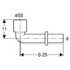 Geberit Urinal Connecting Pipe Outflow Pipe D 50 with Seal