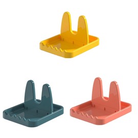 Eabdice 3 pieces PP material spoon holder, spoon rest, pot lid holder, spoon rest, can store pot lids, spatulas, chopsticks, spoons and other kitchen utensils