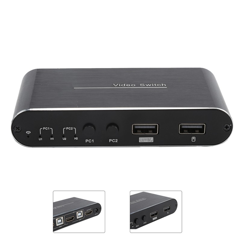 KVM Switch Plug and Play Support 4K Audio Video Converter