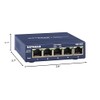 NETGEAR NETGEAR 5-Port Gigabit Ethernet Unmanaged Switch (GS105NA) - Desktop