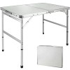 VILLEY 2ft Folding Lightweight Camping Table Portable Table w/Adjustable Legs