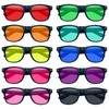 SUNOVELTIES 10 Pack Neon Colors Sunglasses Classic Black Frame Tinted