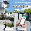 Ctronics 2.5K 4MP Security Cameras Wireless Outdoor, WiFi Solar Security