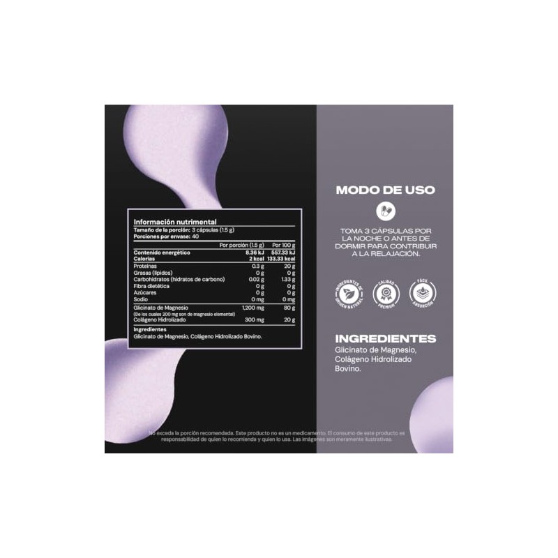 Glicinato Magnesio 120 Capsulas 500mg Meses Vitalbotanics Multivitaminico Colágeno Suplementos