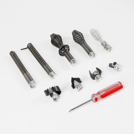 Drain Cleaner Cutter Head, 10pcs Drain Cleaner Combination Cutter Head Set, Pipeline Dredging Machine Cutting Head, Manganese Steel Drain Cutting Head Tools for Drain Augers