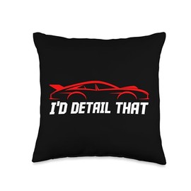 Auto Detailing Car Detailer Apparel Auto Car Specialist Job Automotive Detailer Throw Pillow, 16x16, Multicolor