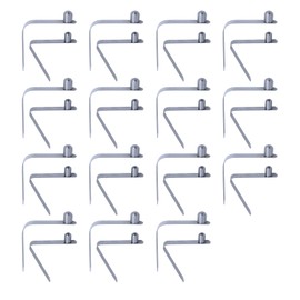 Auto-plaza 304 Stainless Steel Solid V-Clips Butterfly V Clip for Swimming Pool SPA Brush Leaf Skimmer Net Vacuum Head Mini Jet Vacuum Telescopic Pole Etc (30 Pieces, Single Pin)