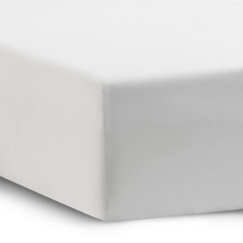 Bedsure Double Fitted Sheet Deep - Bed Sheets Extra Deep Pocket 16 inch (40 cm) made of Soft Brushed Microfiber for Double Bed, White, 135x190cm