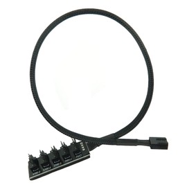 FBHDZVV PWM Fan Hub Splitter 4-Pin/3-Pin pc 5 Way Splitter, Cooling Fans Power Cable 1 to 5 Way PC Case Internal Motherboard Extension Cable Cord Wire for 12V ATX Computer Case CPU Cooling Fans