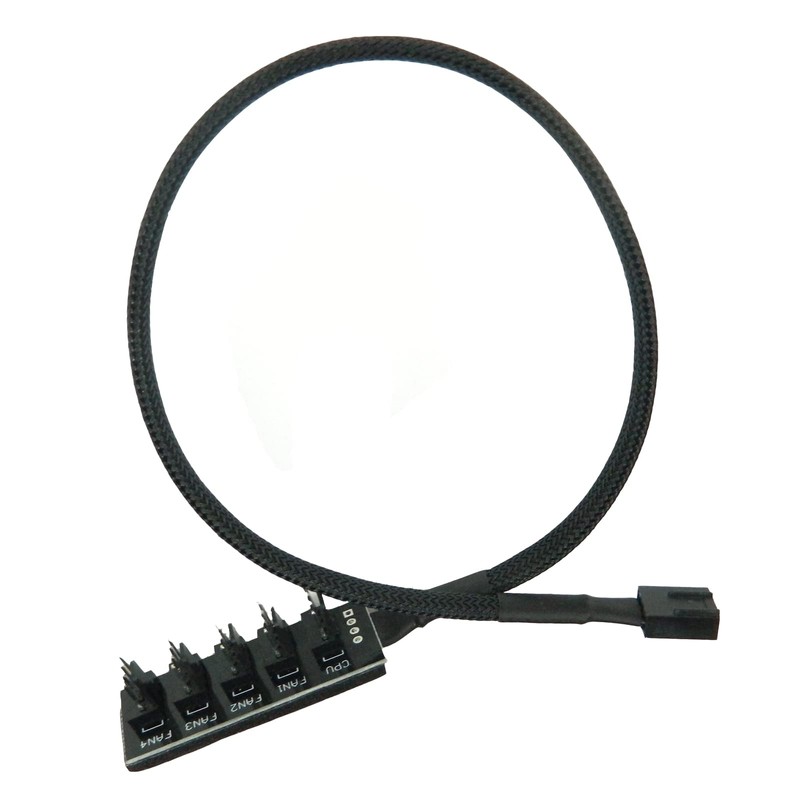 FBHDZVV PWM Fan Hub Splitter 4-Pin/3-Pin pc 5 Way Splitter,
