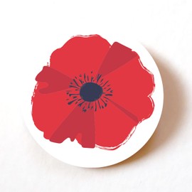 Pack of 240 Red Poppy Paper Labels - Remembering Our Heroes - Red Poppy Sticker Tribute for Remembrance Day, Anzac Day, Armistice Day
