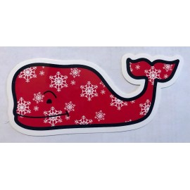 NEW Vineyard Vines Snowflake Christmas Winter Red White Whale Sticker Decal