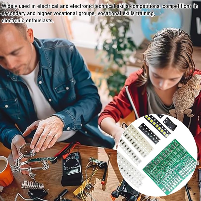 DAOKAI Welding Practice Board,1805 SMD/SMT Components Practice Board Practice Kit