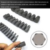 JEUCLEL 25PCS Multi-Spline Screw Extractor Set, 3/8" Inch Adaptor Easy